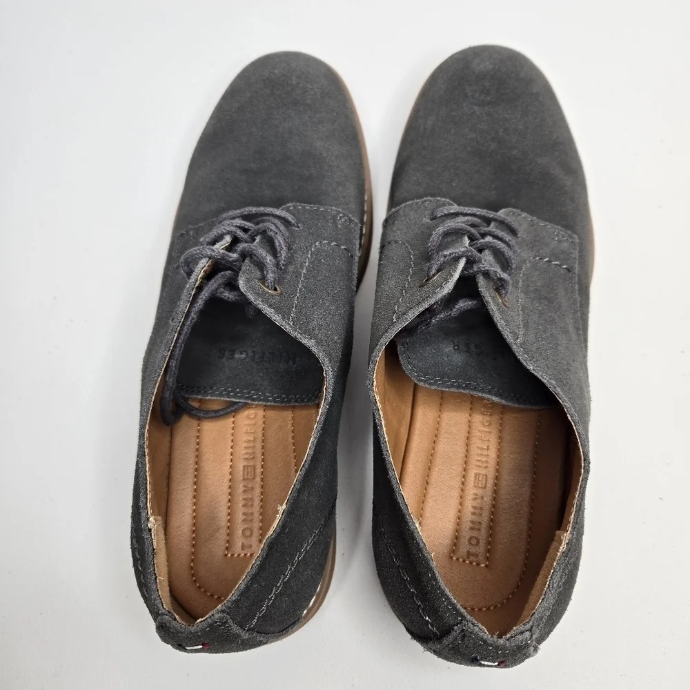Tommy Hilfiger Men's Gray Seaside Leather Suede Shoes Size 8